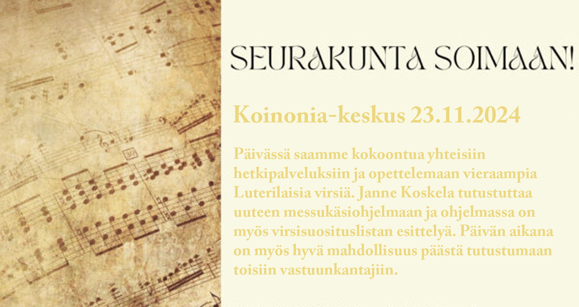 Seurakunta soimaan